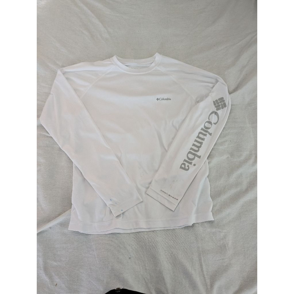 Men's Columbia Long Sleeve Shirt Size M White